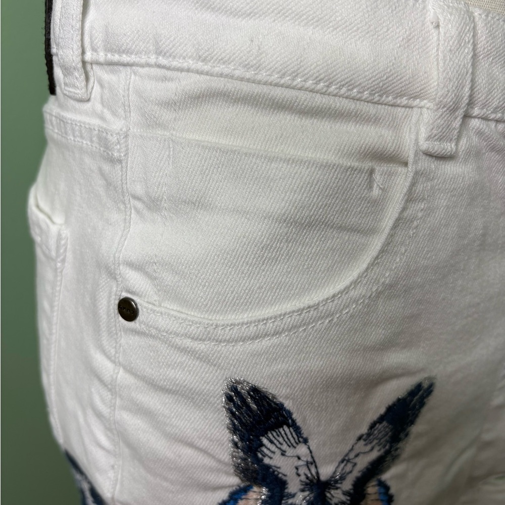 Donna Karan White Skirt with Butterfly Accents embroidery XS - Picture 10 of 13